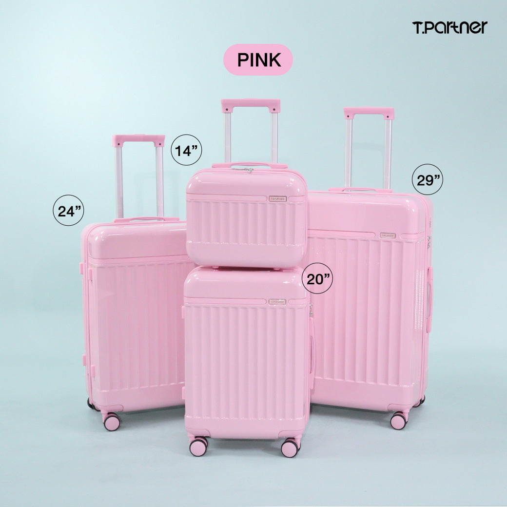 กระเป๋าเดินทาง Melody Series สีชมพู 3 ขนาด 14, 20, 24, 29 นิ้ว