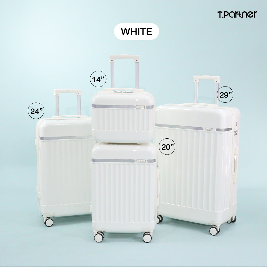 กระเป๋าเดินทางรุ่น Melody Series สีขาว มี 3 ขนาด 14, 20, 24, 29 นิ้ว