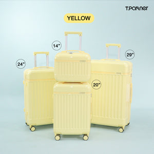 ชุดกระเป๋าเดินทางรุ่น Melody Series สีเหลือง 3 ขนาด 14, 20, 24 และ 29 นิ้ว