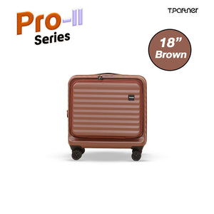 กระเป๋าเดินทางล้อลากขนาด 18 นิ้ว สีน้ำตาล รุ่น Pro-II Series จาก T.Partner