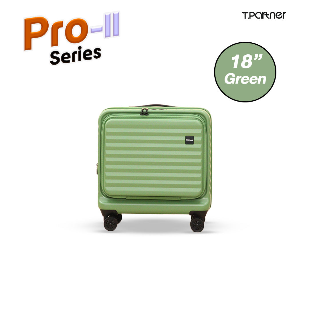 กระเป๋าเดินทางรุ่น Pro-II Series ขนาด 18 นิ้ว สีเขียว ดีไซน์ทันสมัย