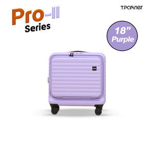 กระเป๋าเดินทางล้อลากรุ่น Pro-II Series สีม่วง ขนาด 18 นิ้ว ดีไซน์ลายทาง