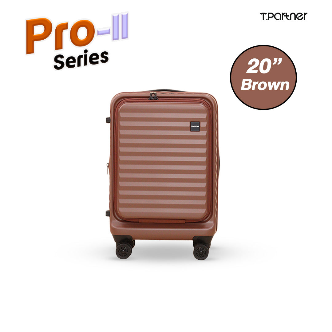 กระเป๋าเดินทางรุ่น Pro-II Series ขนาด 20 นิ้ว สีน้ำตาล ดีไซน์สวยงาม