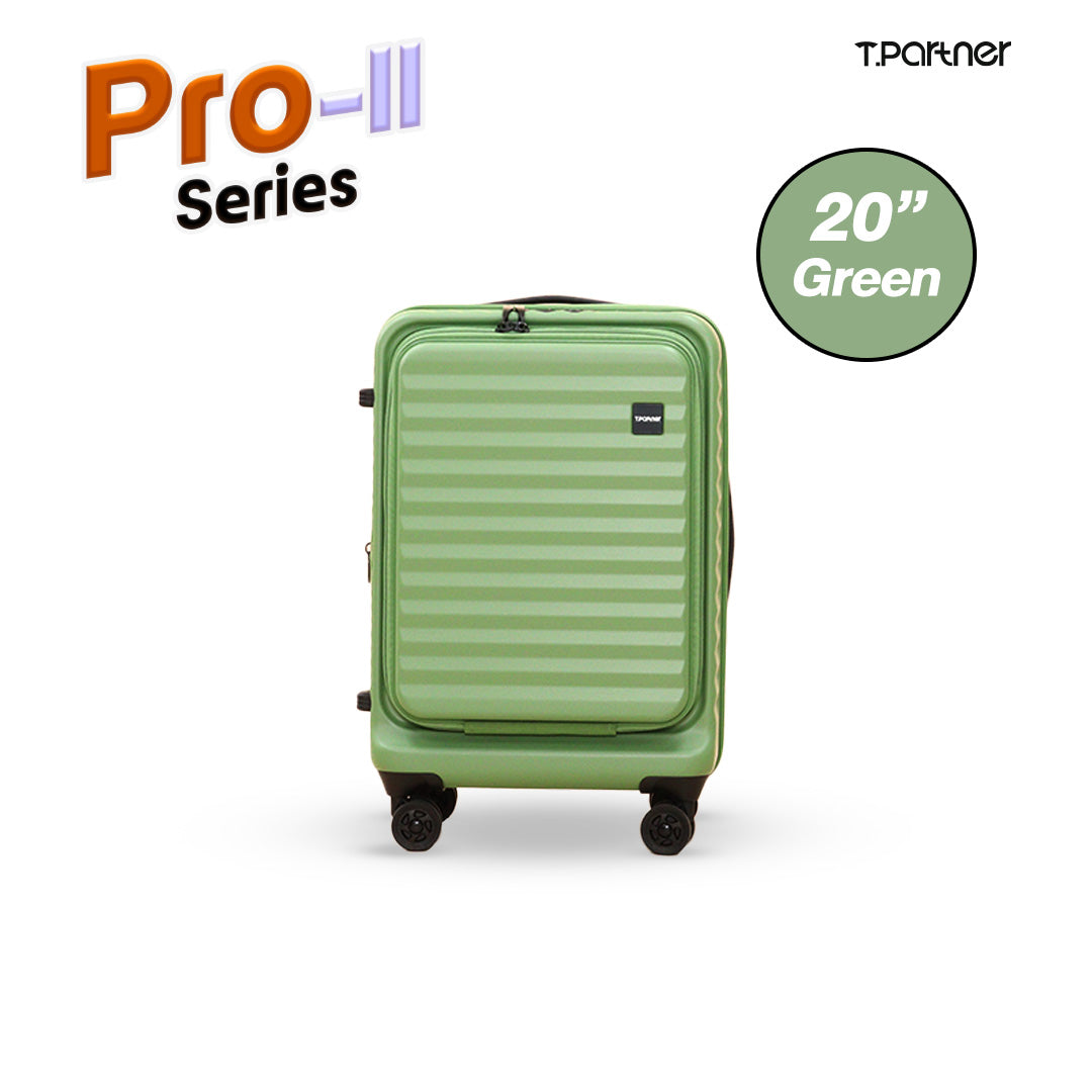กระเป๋าเดินทางล้อลากสีเขียวอ่อน รุ่น Pro-II Series ขนาด 20 นิ้ว