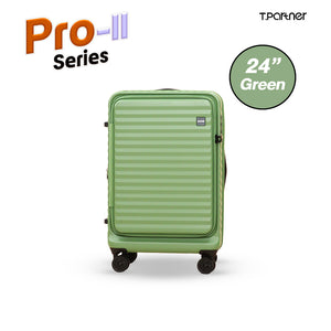 กระเป๋าเดินทาง Pro-II Series สีเขียว ขนาด 24 นิ้ว ดีไซน์ลายขวาง