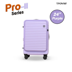 กระเป๋าเดินทางรุ่น Pro-II Series สีม่วง ขนาด 24 นิ้ว ลายทาง