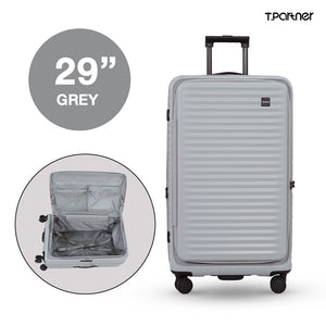 กระเป๋าเดินทาง Pro Trunk Series ขนาด 29 นิ้ว สีเทา เปิดออกโชว์ช่องจัดเก็บภายใน
