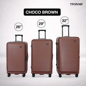 กระเป๋าเดินทางรุ่น Pro Trunk Series สี Choco Brown มี 3 ขนาด: 26, 29 และ 32 นิ้ว