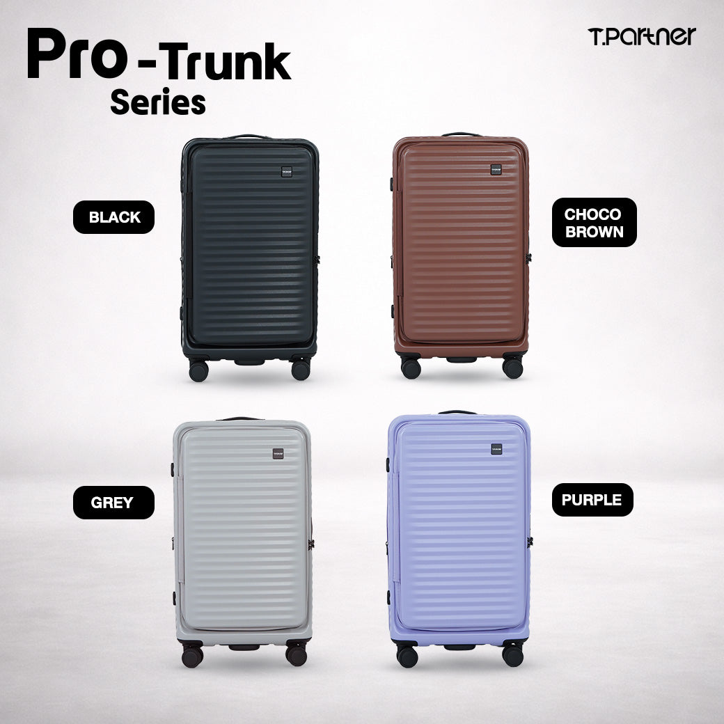 กระเป๋าเดินทาง Pro Trunk Series สีดำ, ช็อกโกแลตบราวน์, เทา และม่วง