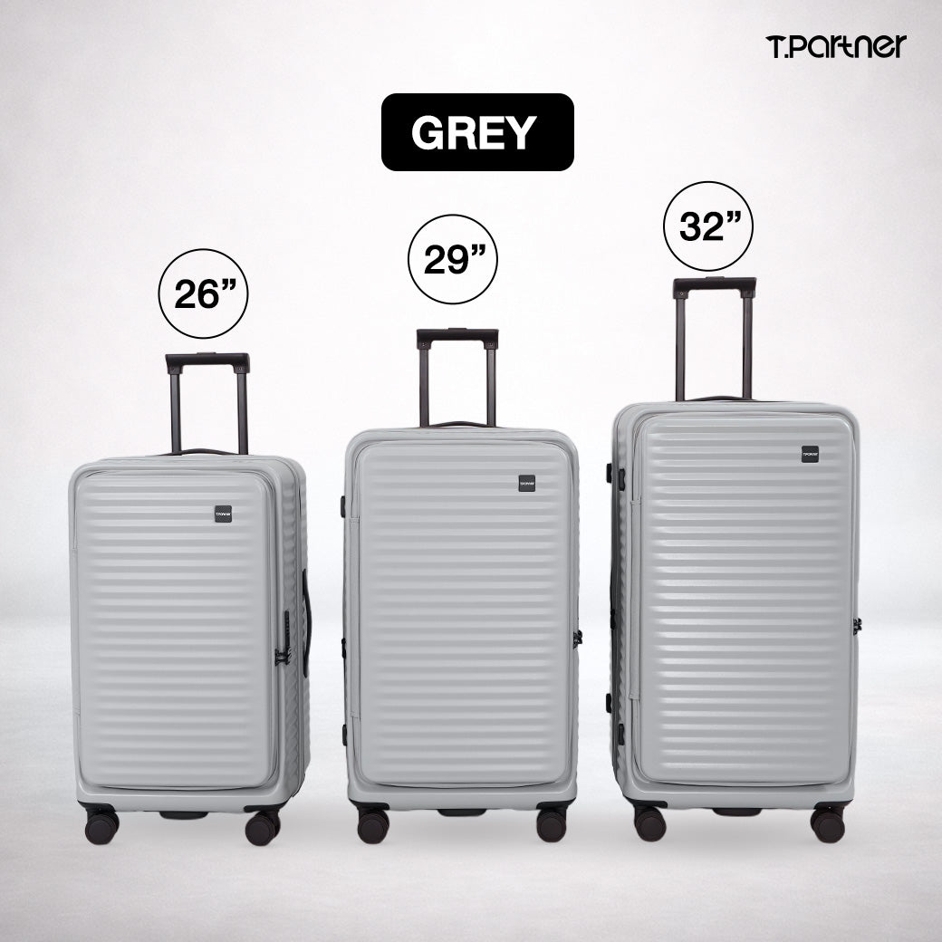 กระเป๋าเดินทาง Pro Trunk Series สีเทา 3 ขนาด: 26, 29 และ 32 นิ้ว