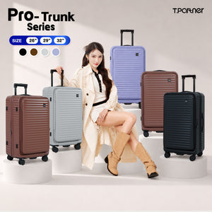 กระเป๋าเดินทาง Pro-Trunk Series สีน้ำตาล ขนาด 26 นิ้ว และสีเทา ขนาด 29 นิ้ว