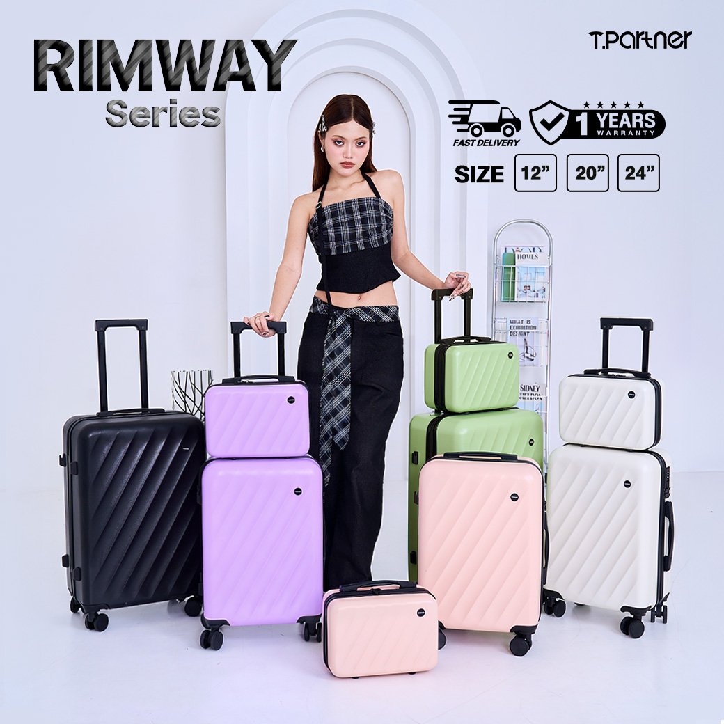 กระเป๋าเดินทาง Rimway Series หลากสีสัน ขนาด 12, 20, 24 นิ้ว พร้อมการรับประกัน 1 ปี