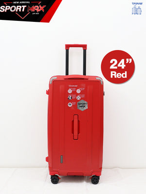 กระเป๋าเดินทางใบใหญ่สีแดง รุ่น Sport Max Series ขนาด 24 นิ้ว ดีไซน์ทันสมัย