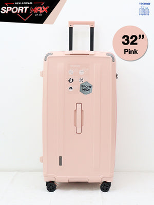 กระเป๋าเดินทางขนาด 32 นิ้ว สีชมพู รุ่น Sport Max Series ดีไซน์ทันสมัย