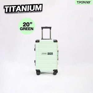 กระเป๋าเดินทาง Titanium Series สีเขียว ขนาด 20 นิ้ว ดีไซน์ทันสมัย