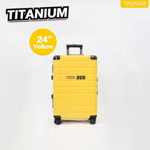 กระเป๋าเดินทาง Titanium Series ขนาด 24 นิ้ว สีเหลืองสดใส ดีไซน์ทันสมัย